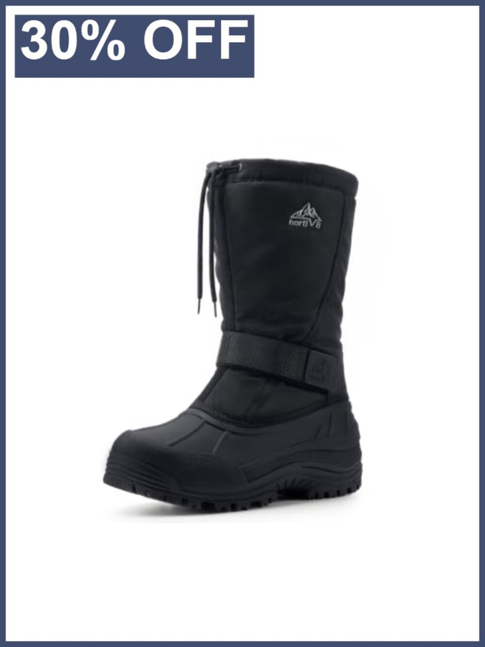 Men's Waterproof Insulated Winter Snow Boots High-Top Faux Fur Lined
